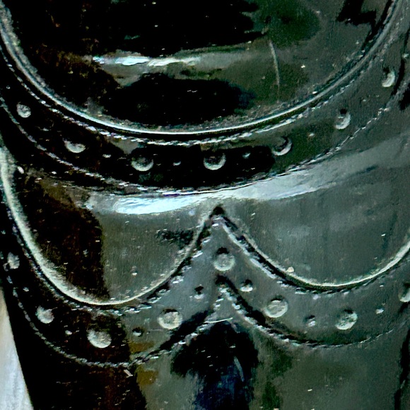 IVANKA TRUMP size 8 B black classic patent leather wing tip loafers - Picture 2 of 7